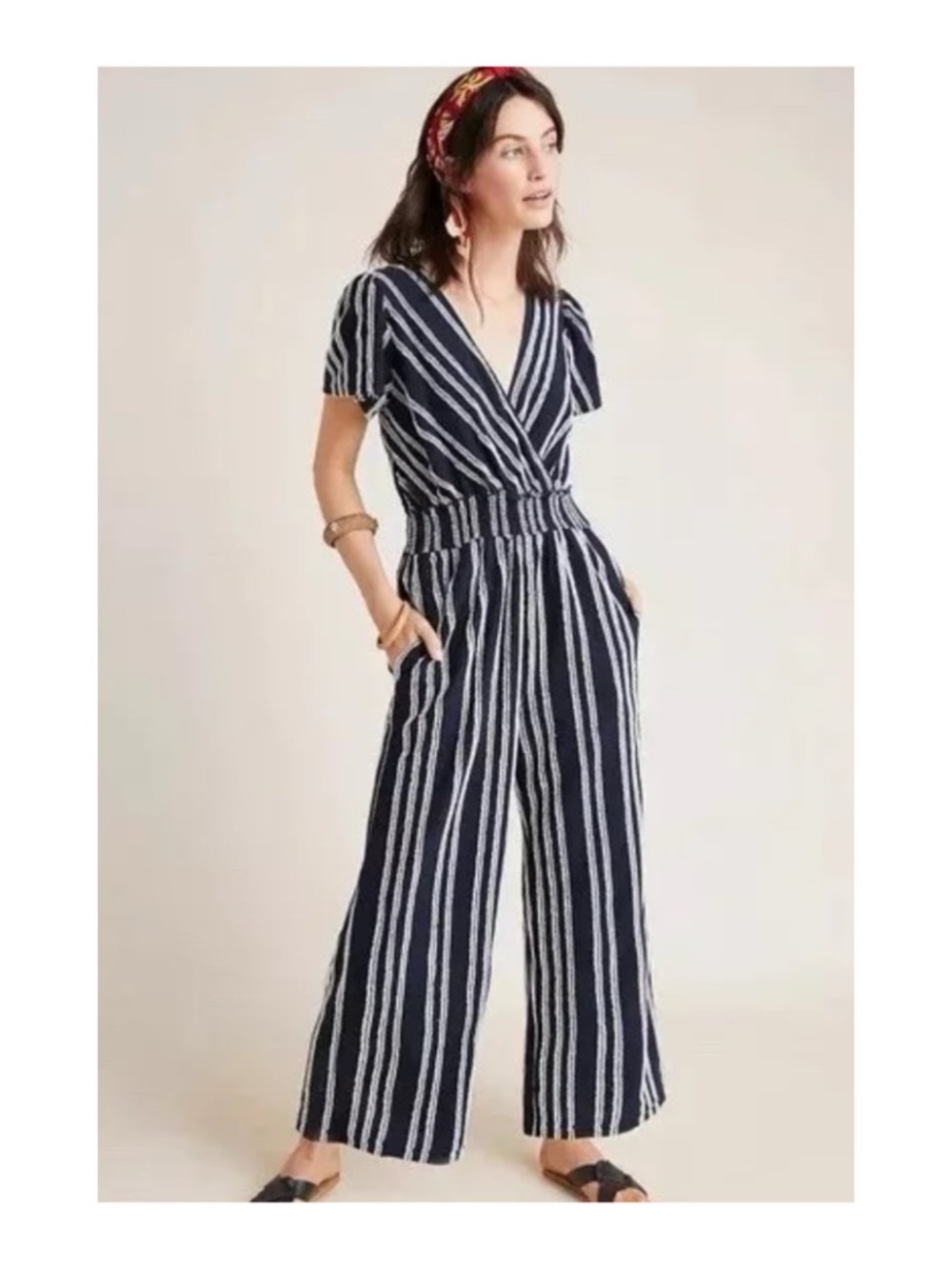 Anthropologie Dolan Canovas Striped Jumpsuit